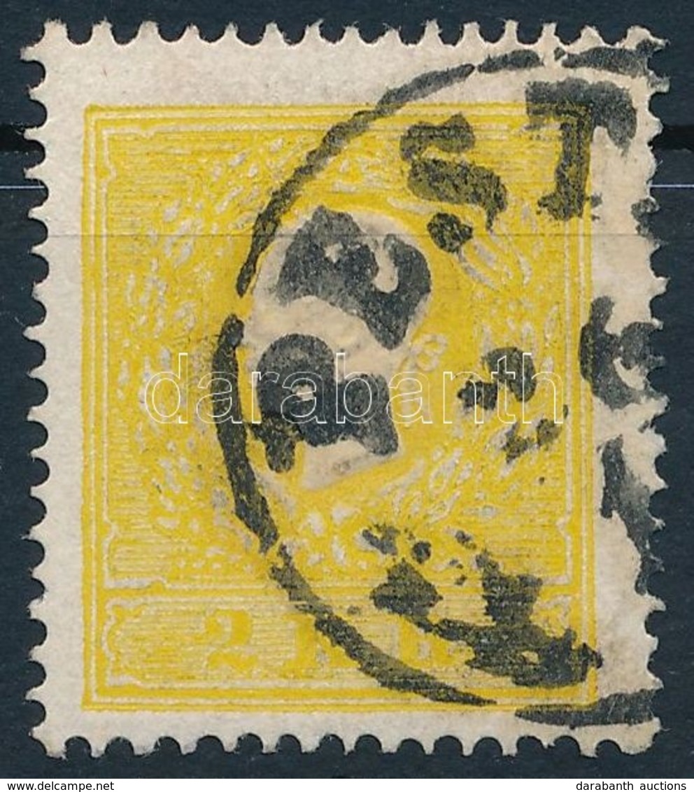 O 1858 2kr II. Kénsárga, élénk Szín / Sulfur Yellow, Vivid Colour 'PEST' Certificate: Steiner - Other & Unclassified