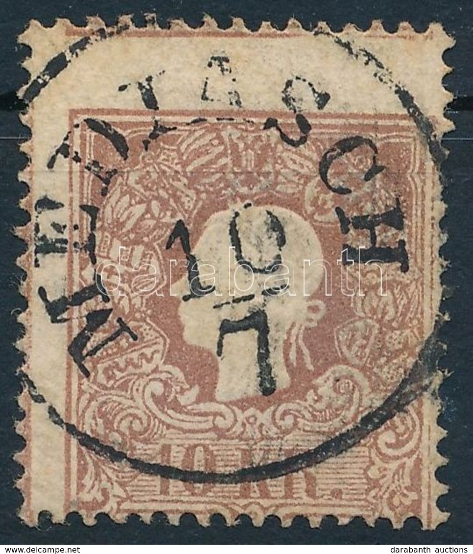 O 1858 10kr II Lilásbarna, Két Oldalon Elfogazva / Purple Brown, With Shifted Perforation On Two Sides. 'MEDIASCH' Certi - Andere & Zonder Classificatie