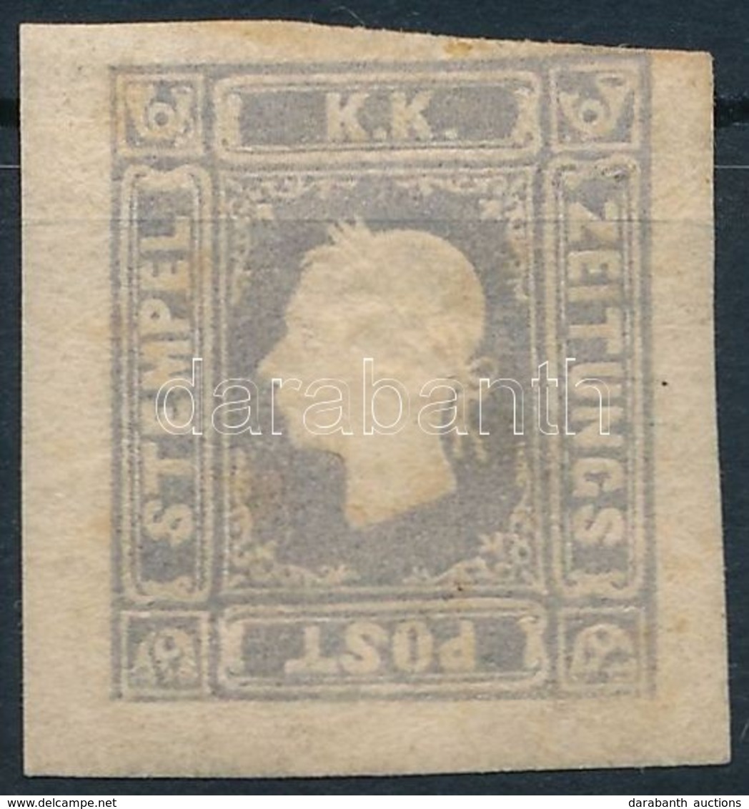 * 1858 Hírlapbélyeg II. Szürkéslila, Eredeti Gumival, Magas Katalógusérték! / Newspaper Stamp II. Greyish Lilac With Ori - Other & Unclassified