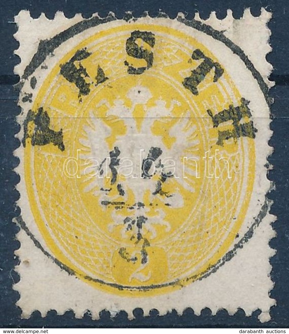 O 1863 2kr Sárga / Yellow, Szépen Centrált Bélyegzéssel 'PESTH' - Other & Unclassified