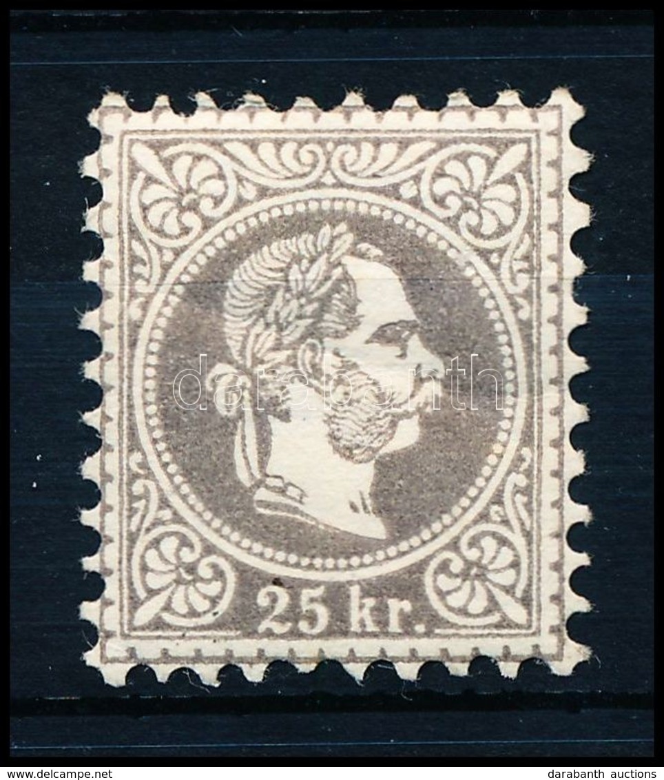 * 1867 25kr Szürkéslila Eredeti Gumival, Nagy Vízjellel  / Mi 40 Greyish Purple, With Original Gum And Big Watermark. Ce - Other & Unclassified