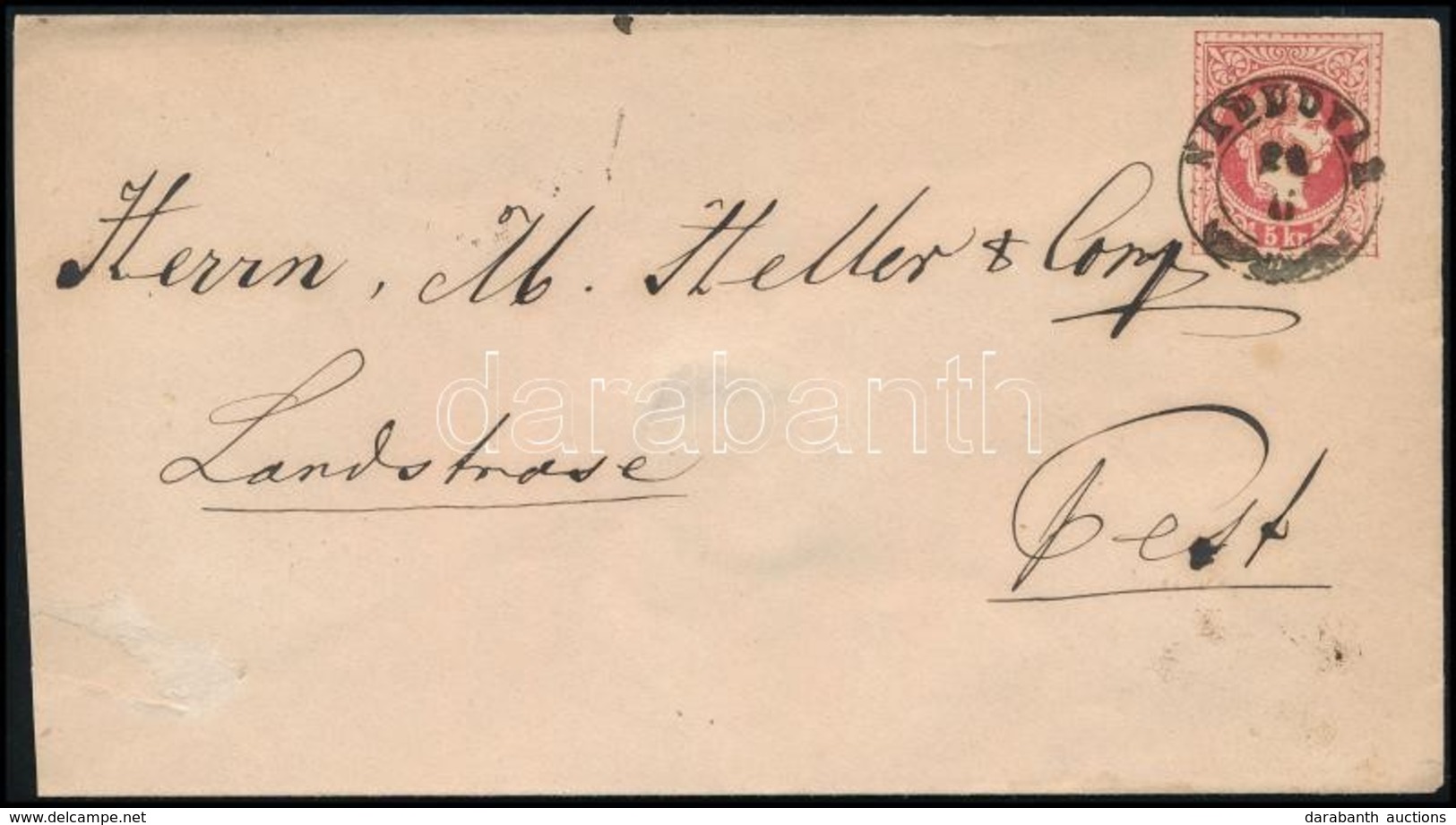 ~1869 5kr Díjjegyes Boríték / PS-cover 'NÁDUDVAR' - Andere & Zonder Classificatie