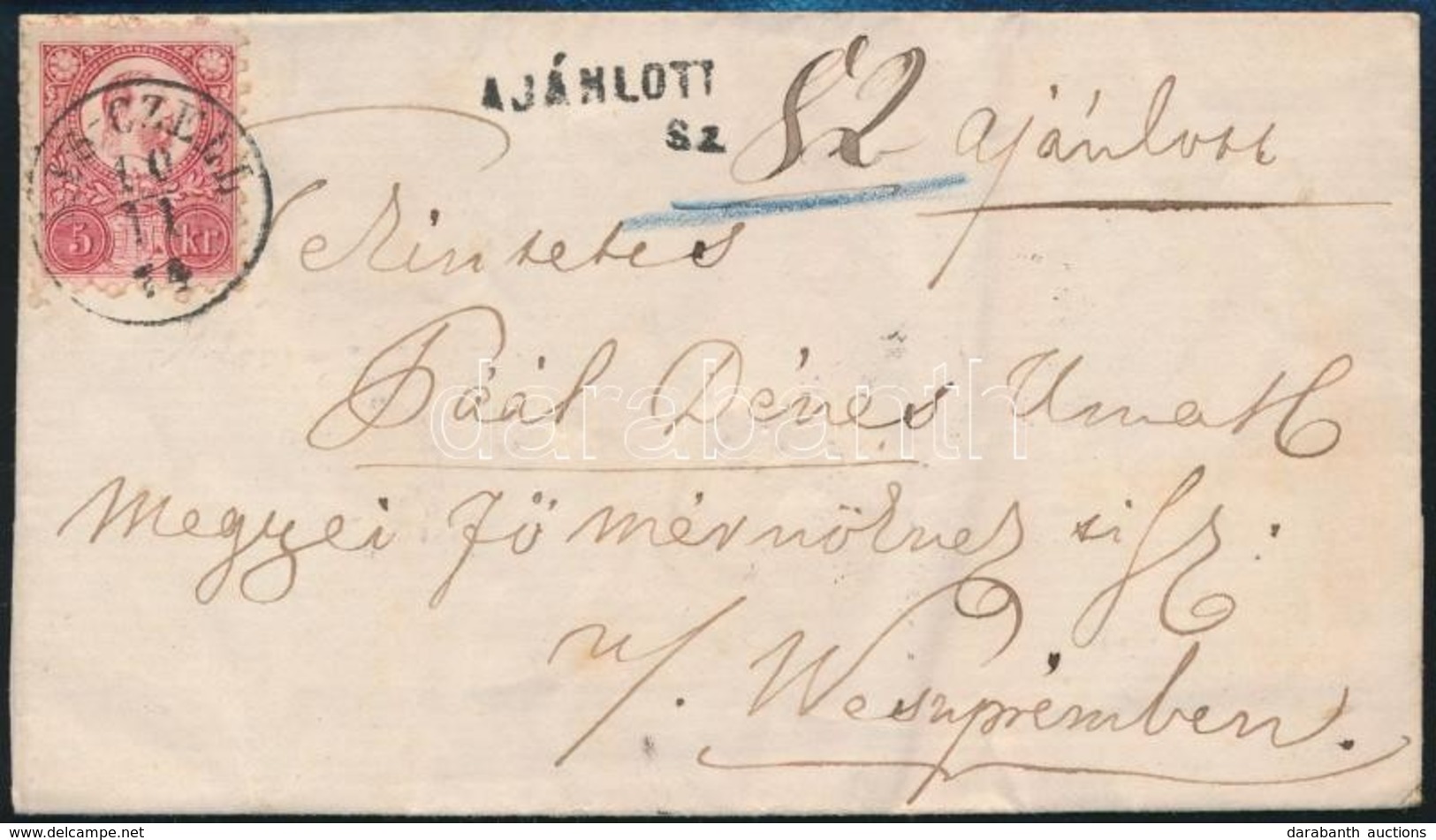 1874 Ajánlott Levél Réznyomat 3 X 5kr Bérmentesítéssel 'KIS-CZELL' - Sonstige & Ohne Zuordnung