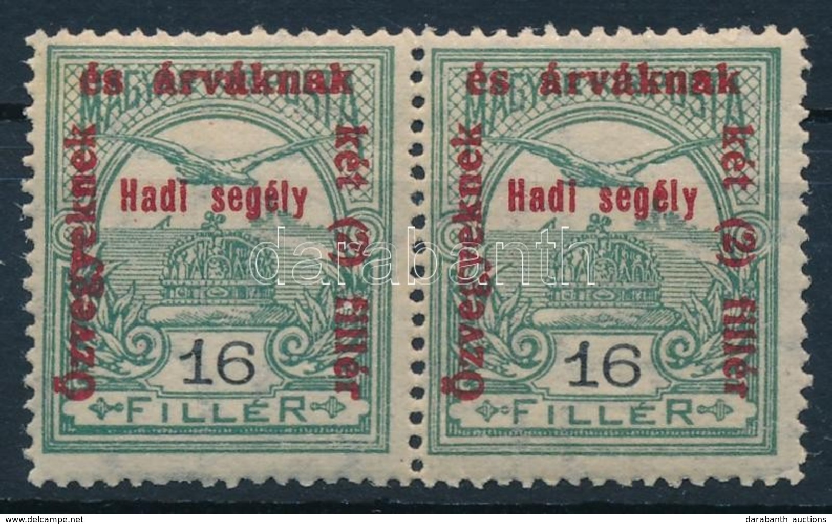 ** 1915 Hadisegély 16f Pár, Mindkét Bélyeg II. Típusú - Other & Unclassified