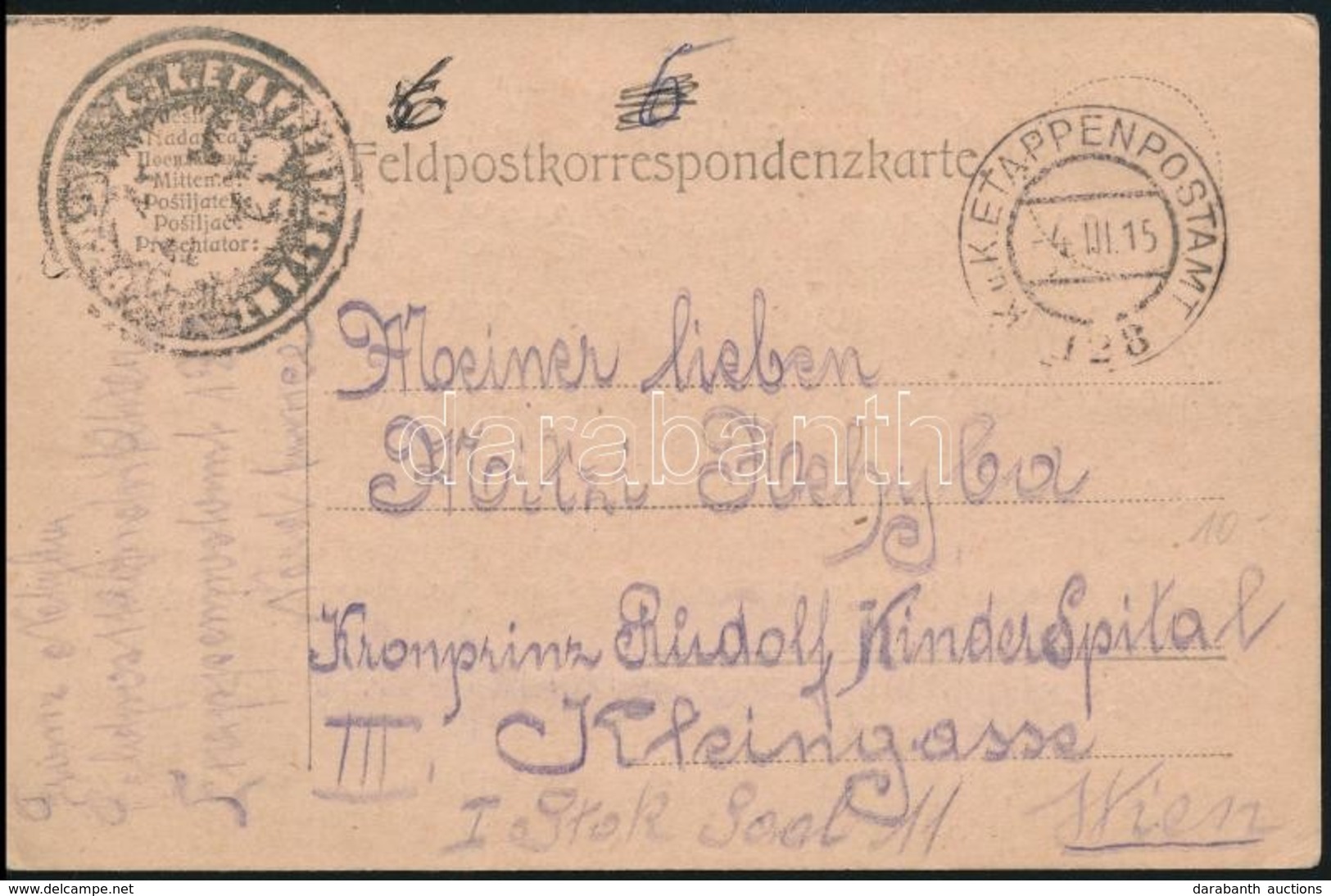 1916 Tábori Posta Levelezőlap / Field Postcard 'K.u.k. ETAPPENPOSTAMT 128' - Other & Unclassified