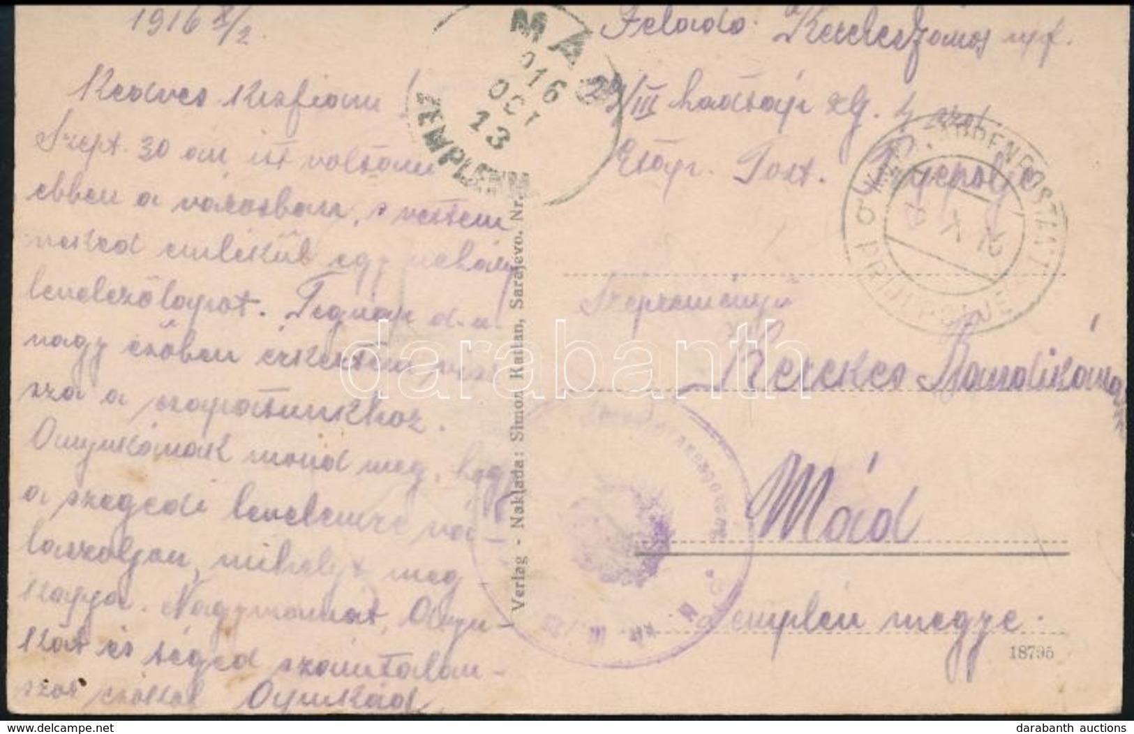 1916 Képeslap / Postcard ,,EP PRIJEPOLJE B' - Other & Unclassified
