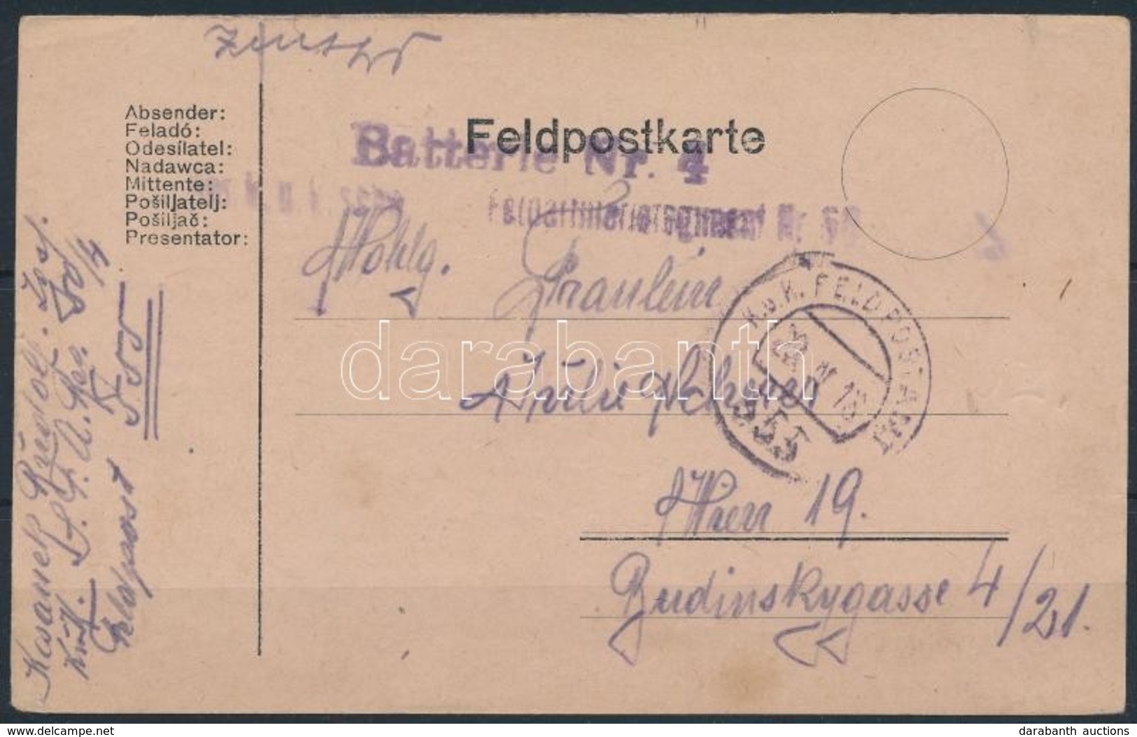 1918 Tábori Posta Levelezőlap / Field Postcard 'FP 555' - Other & Unclassified