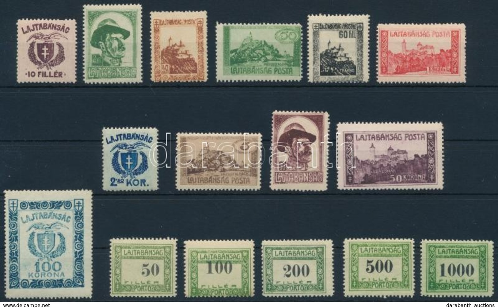 ** Nyugat-Magyarország VII. 1921 Teljes Sor és 5 Klf Portó Bélyeg (11.200) / Mi 69-79 + P1-P5 Signed: Bodor - Altri & Non Classificati