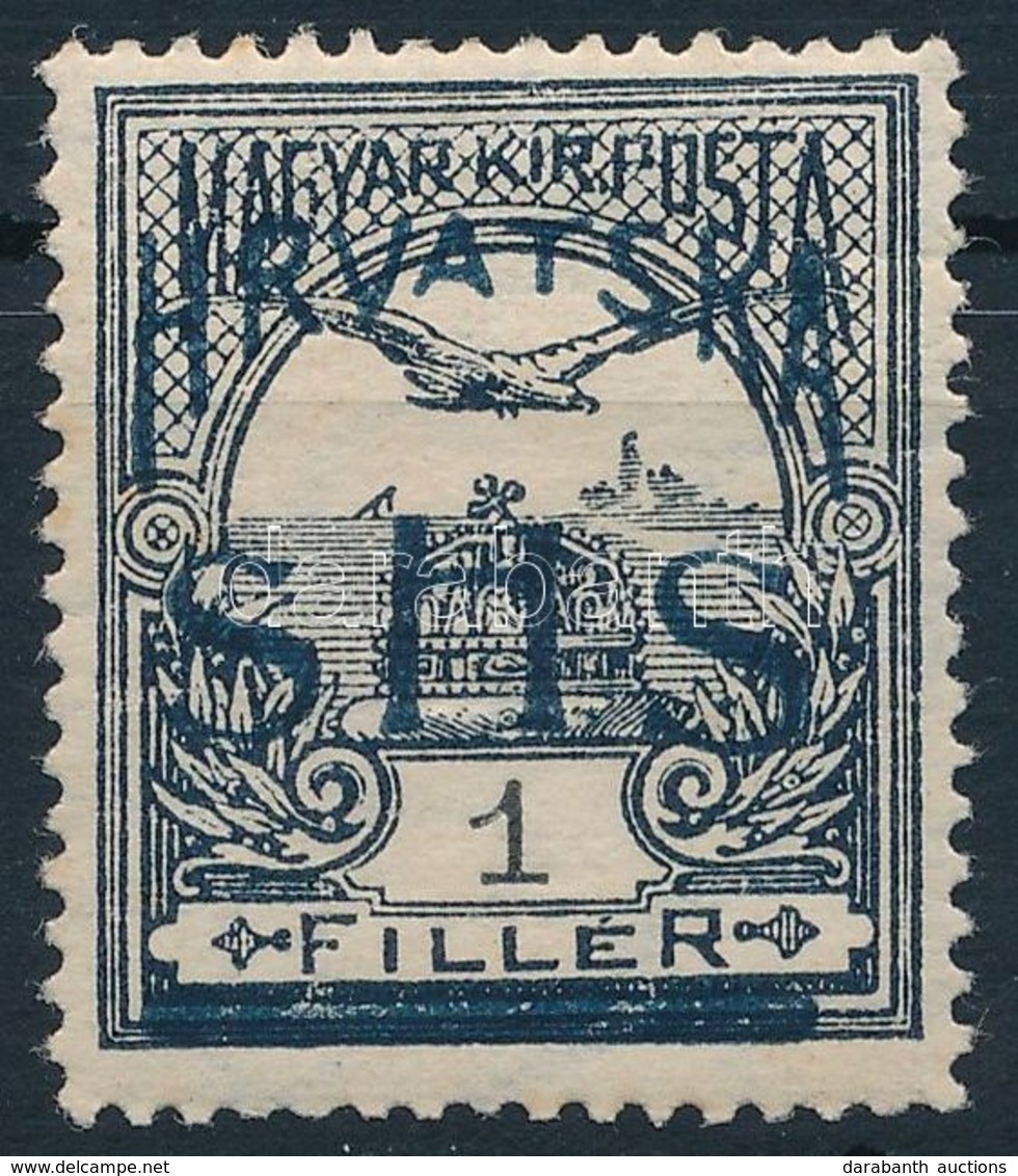 * SHS 1918 Turul 1f Próbanyomat / Proof. Signed: Bodor - Andere & Zonder Classificatie