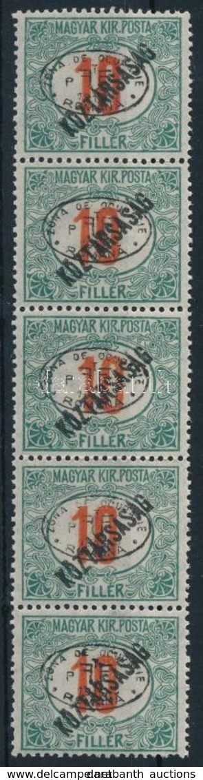 ** Debrecen I. 1919 Portó/Köztársaság 10f ötöscsík Garancia Nélkül (37.500) - Other & Unclassified