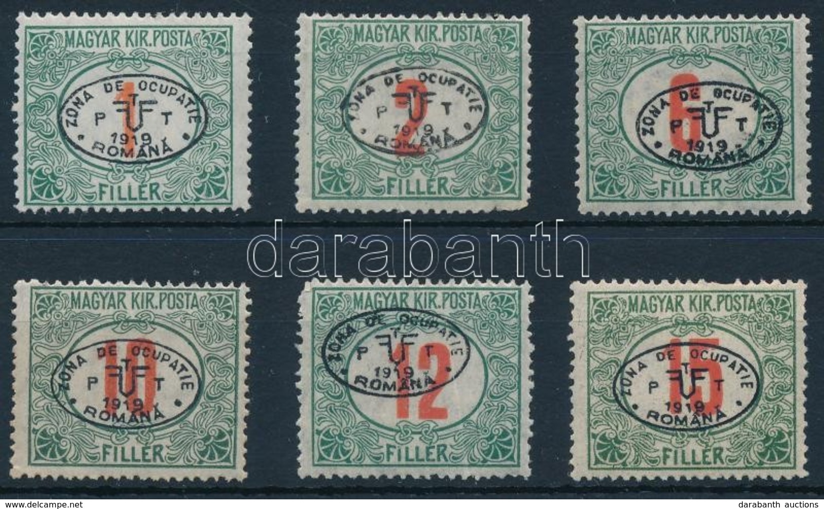 ** * Debrecen I. 1919 Pirosszámú Portó 6 Db Bélyeg Garancia Nélkül (**83.600) - Other & Unclassified