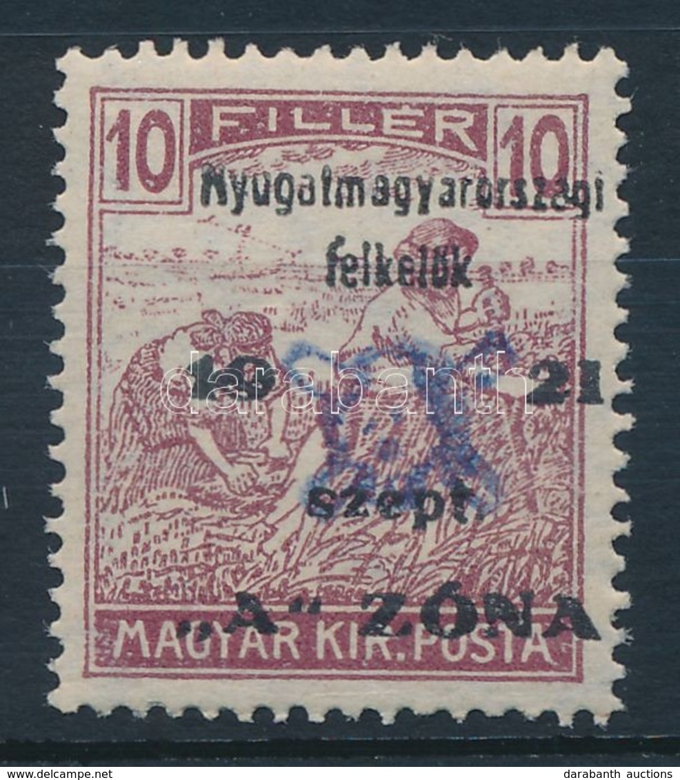 ** Nyugat-Magyarország II. 1921 Arató 10f Garancia Nélkül (20.000) - Altri & Non Classificati