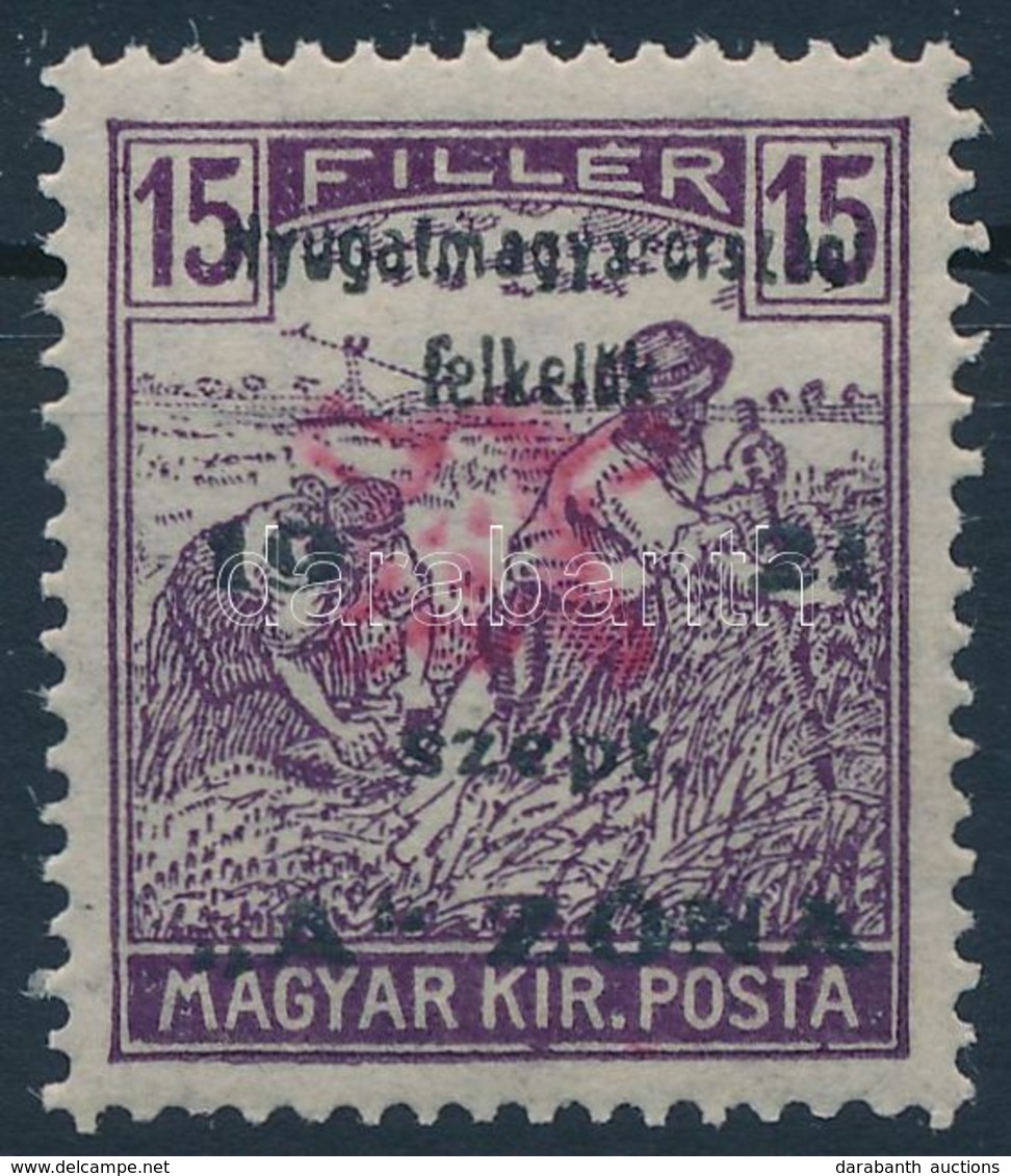 ** Nyugat-Magyarország II. 1921 Arató 15f Garancia Nélkül (80.000) - Andere & Zonder Classificatie
