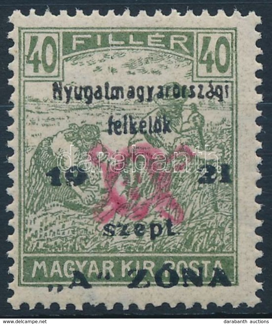 ** Nyugat-Magyarország II. 1921 Arató 40f Garancia Nélkül (80.000) - Altri & Non Classificati