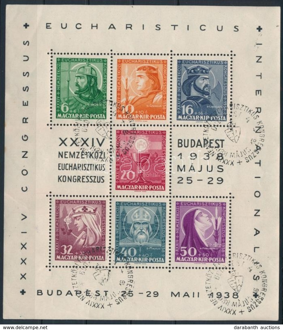 O 1938 Eucharisztikus Blokk (9.000) - Other & Unclassified