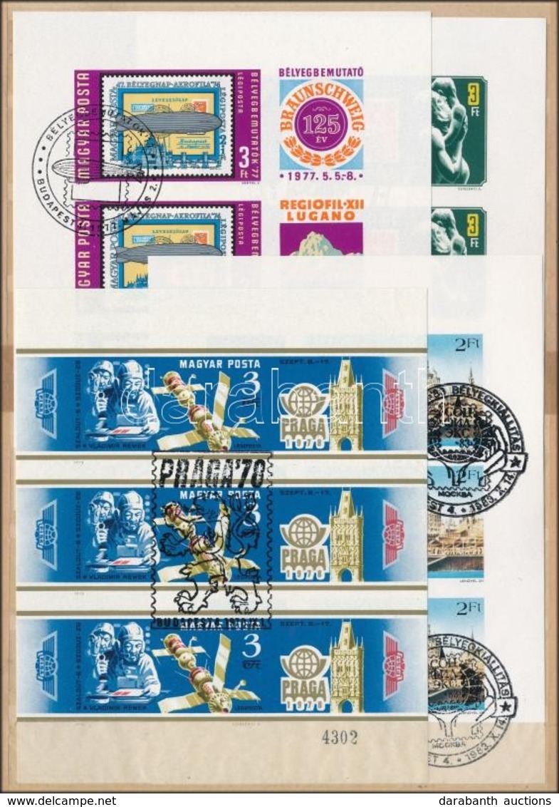 O 1977-1983 4 Klf Vágott Kisív (15.000) / 4 Different Imperforate Mini Sheets - Andere & Zonder Classificatie