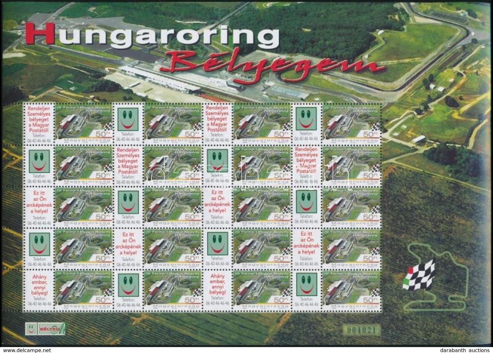 ** 2005 Hungaroring Bélyegem Promóciós Teljes ív Sorszámmal - Andere & Zonder Classificatie