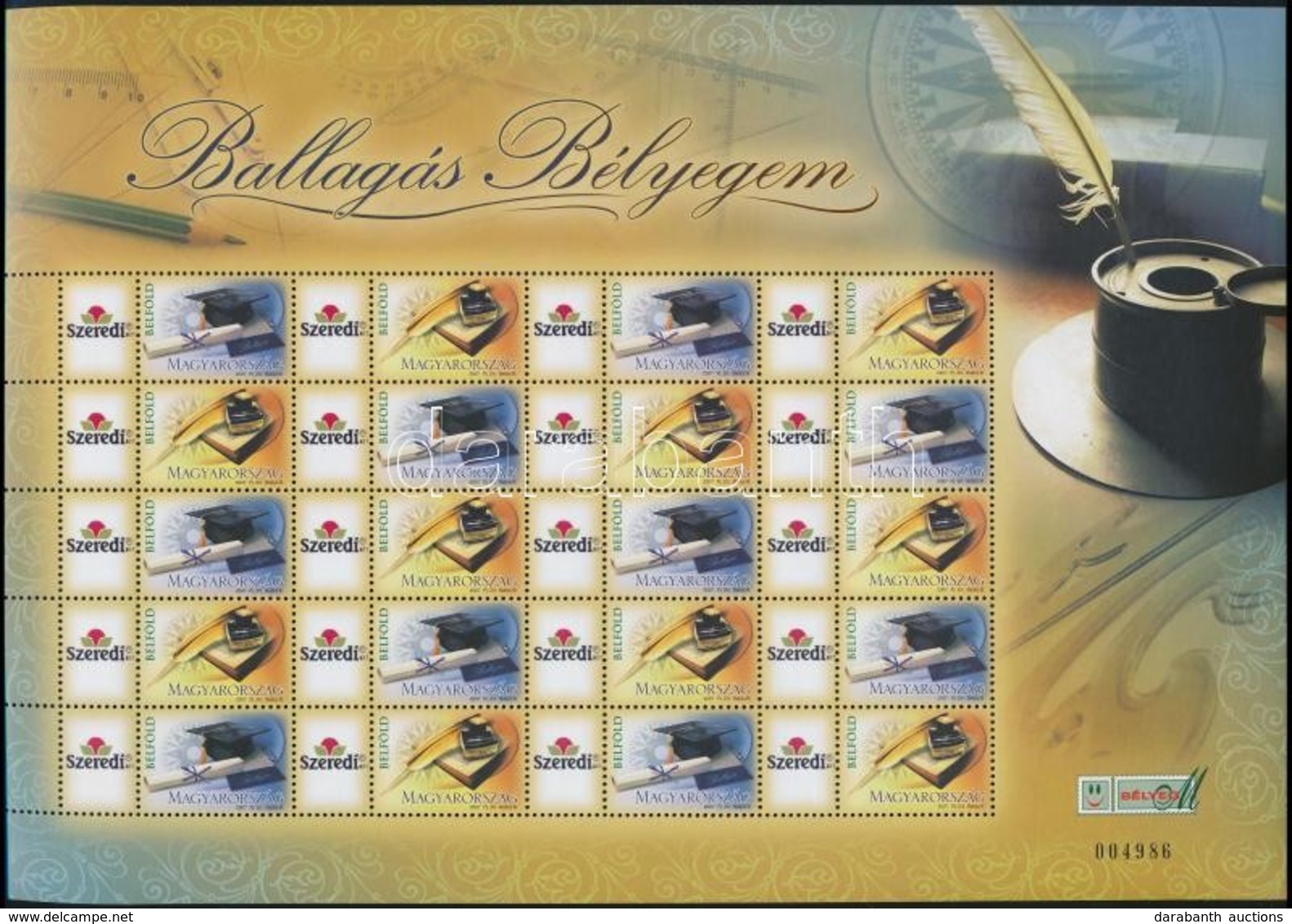 ** 2007 Ballagás Bélyegem II. Tintatartó,  Megszemélyesített Teljes ív  (13.500) - Andere & Zonder Classificatie