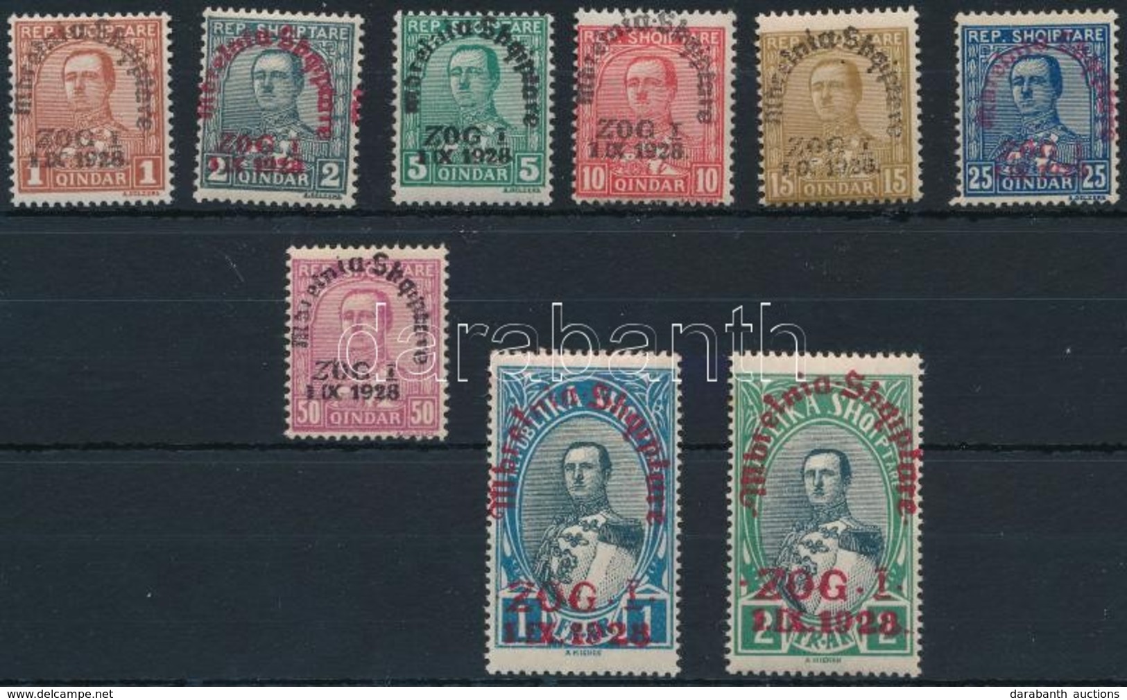 * 1928 Zogu Király Sor Mi 179-187 - Other & Unclassified