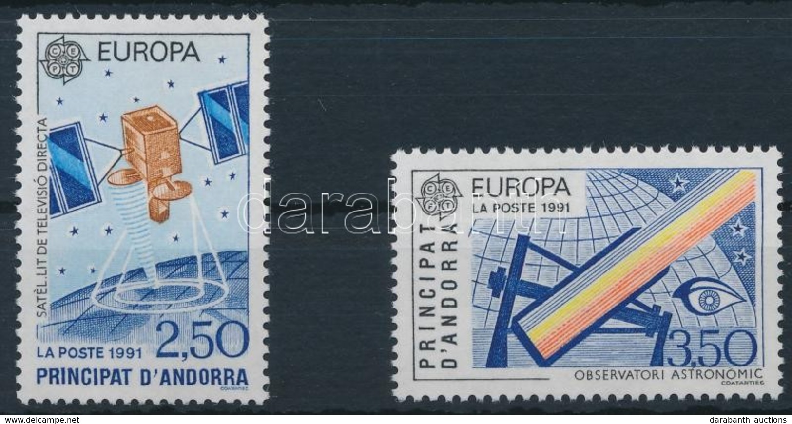 ** 1991 Europa Cept, Űrutazás Sor Mi 423-424 - Andere & Zonder Classificatie