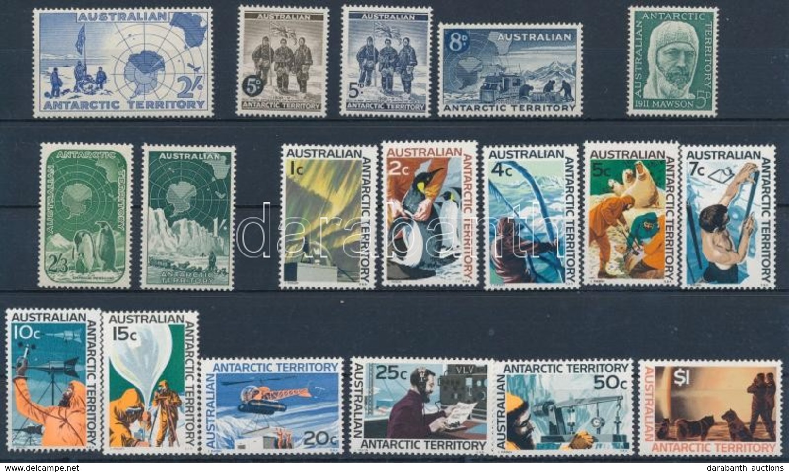 ** 1957-1966 18 Klf Bélyeg Mi 1-18 - Andere & Zonder Classificatie