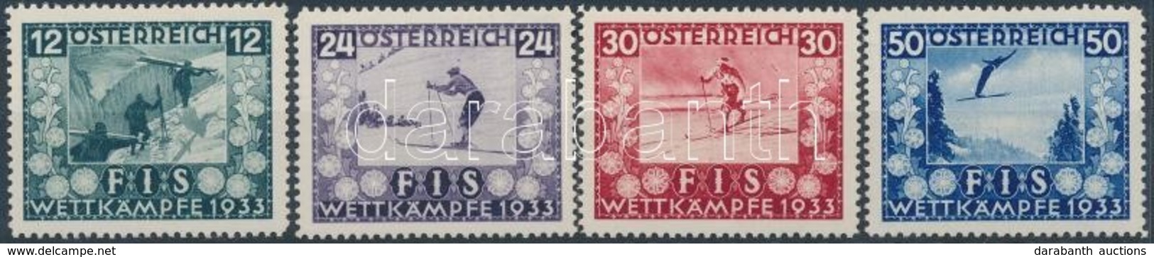 ** 1933 Síelés Sor Mi 551-554 - Andere & Zonder Classificatie