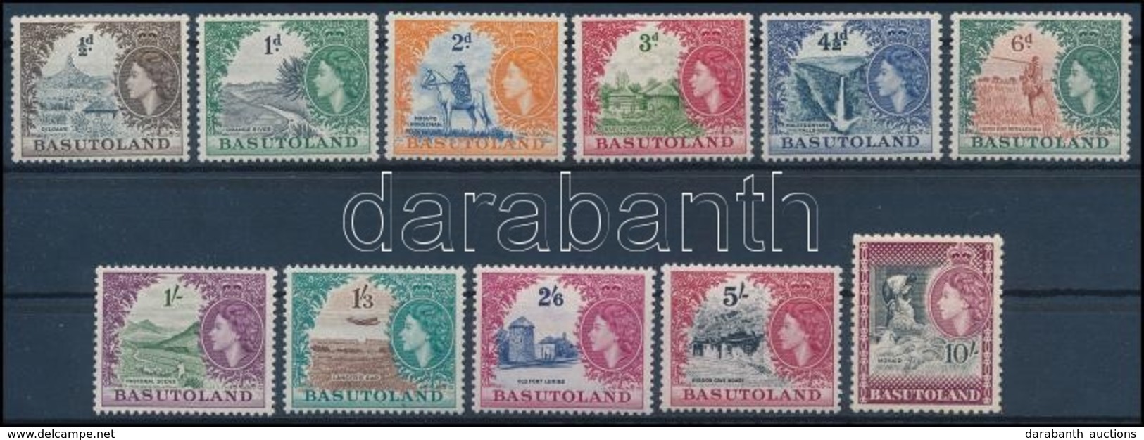 ** 1954 II. Erzsébet Brit Királynő Sor,
Elizabeth II Set
Mi 46-56 - Other & Unclassified