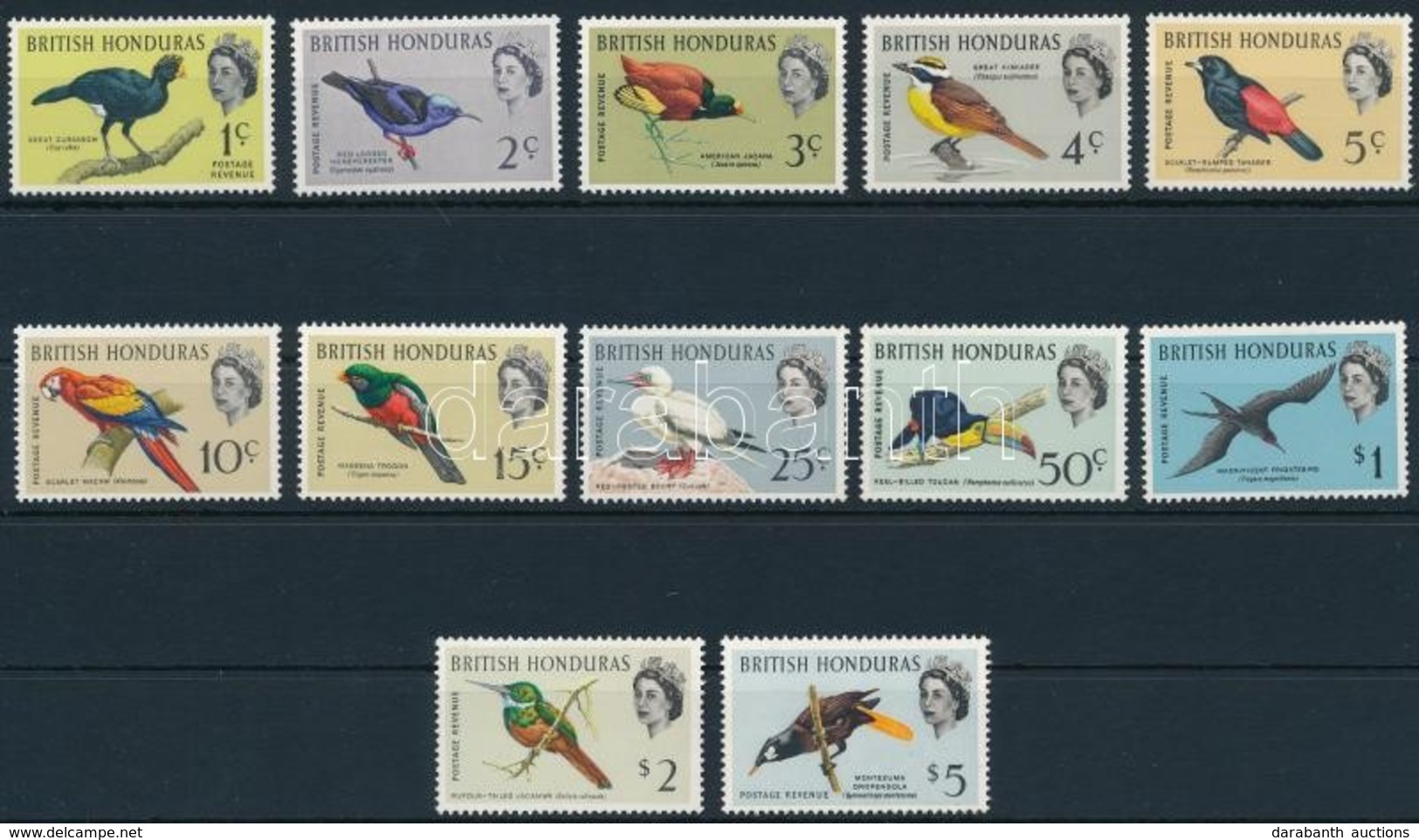 ** Brit-Honduras 1962 Forgalmi, Madár Sor Mi 164 X-175 X - Andere & Zonder Classificatie