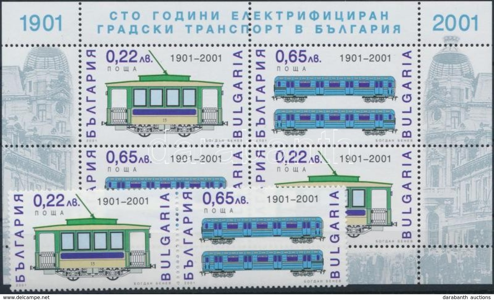 ** 2001 Elektromos Tömegközlekedés Sor + Kisív Mi 4503-4504 - Andere & Zonder Classificatie