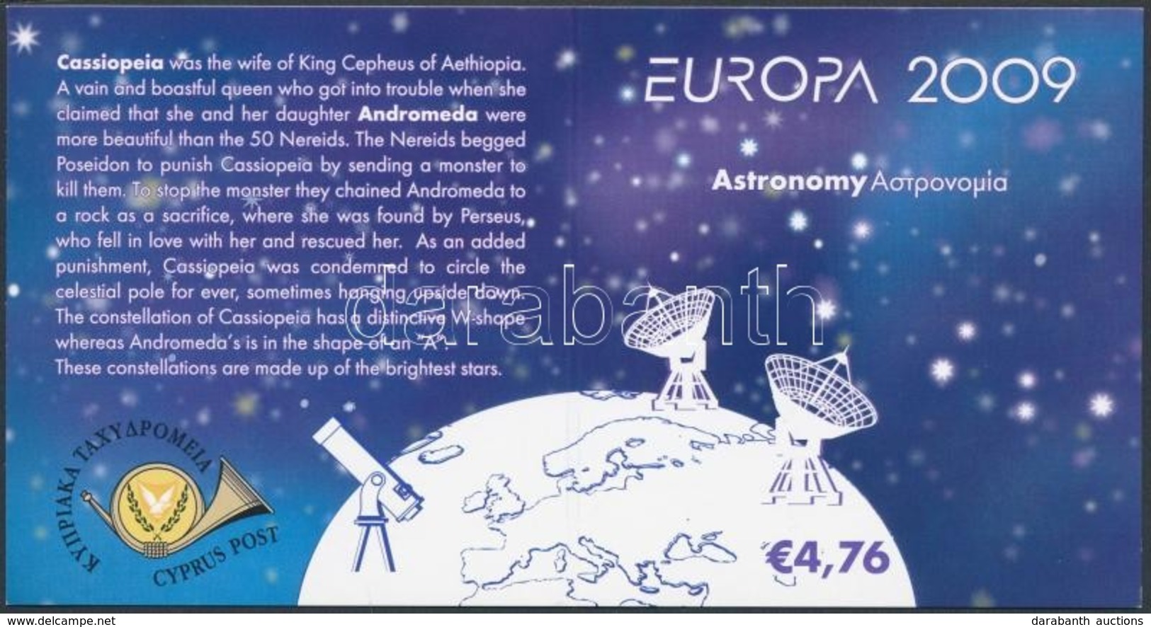 ** 2009 Europa CEPT Csillagászat Bélyegfüzet MH 12 (Mi 1148-1149) - Other & Unclassified
