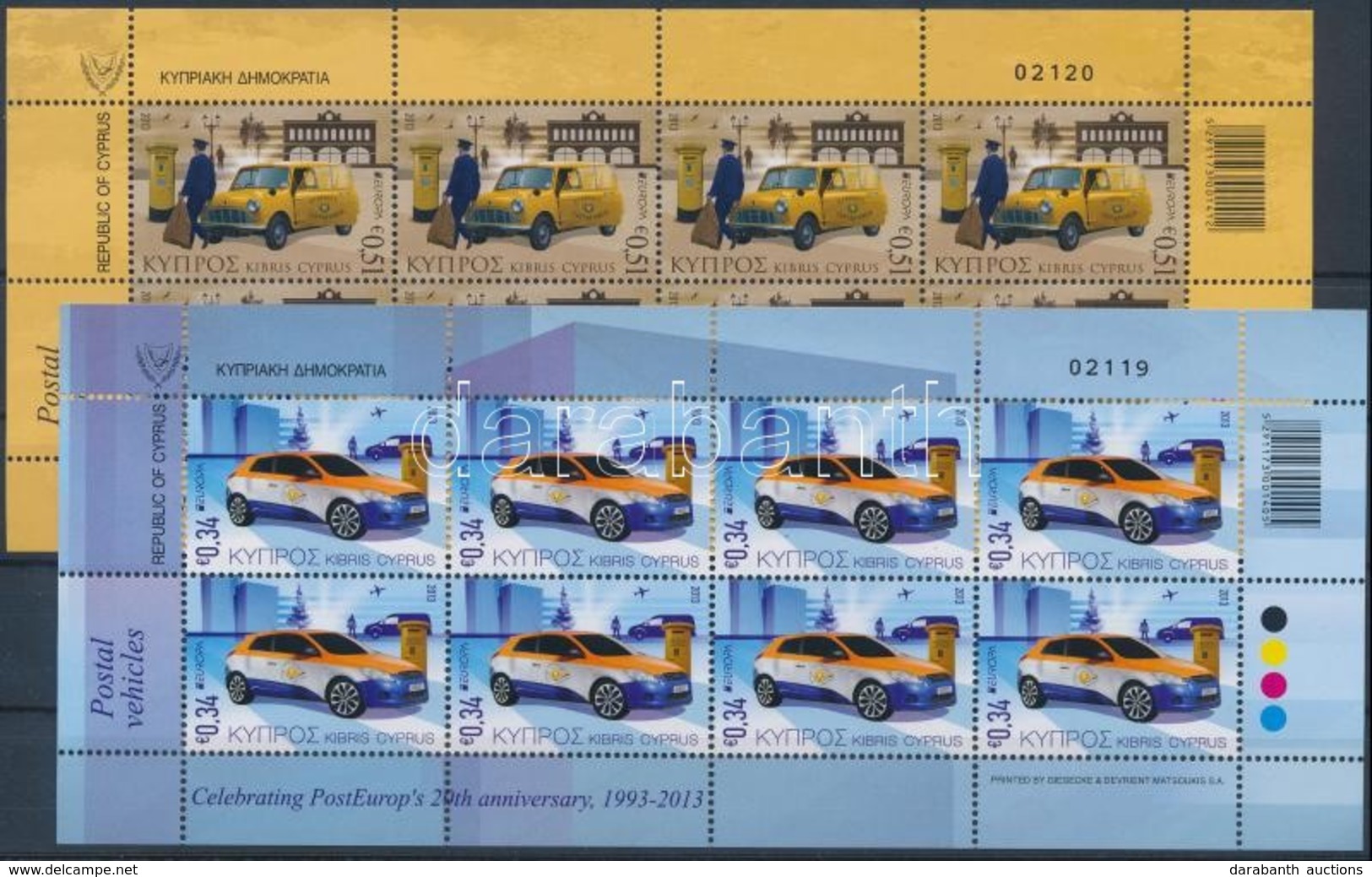 ** 2013 Europa CEPT Postai Járművek Kisívpár Mi 1257-1258 - Other & Unclassified