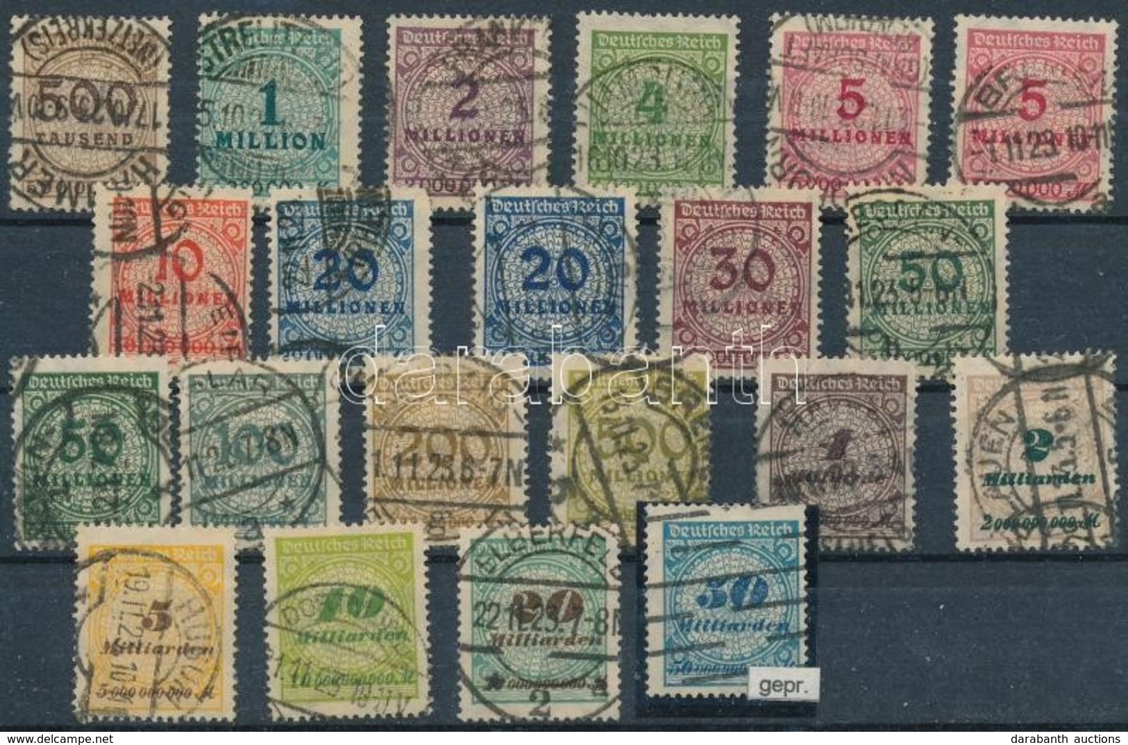 O 1923 Forgalmi Sor Mi 313-330 - Altri & Non Classificati