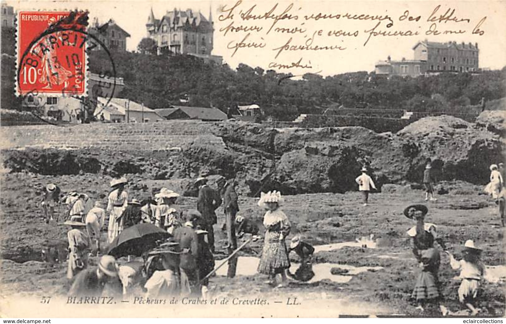 Biarritz.       64         Pêcheurs De Crabes Et De Crevettes   (voir Scan) - Biarritz