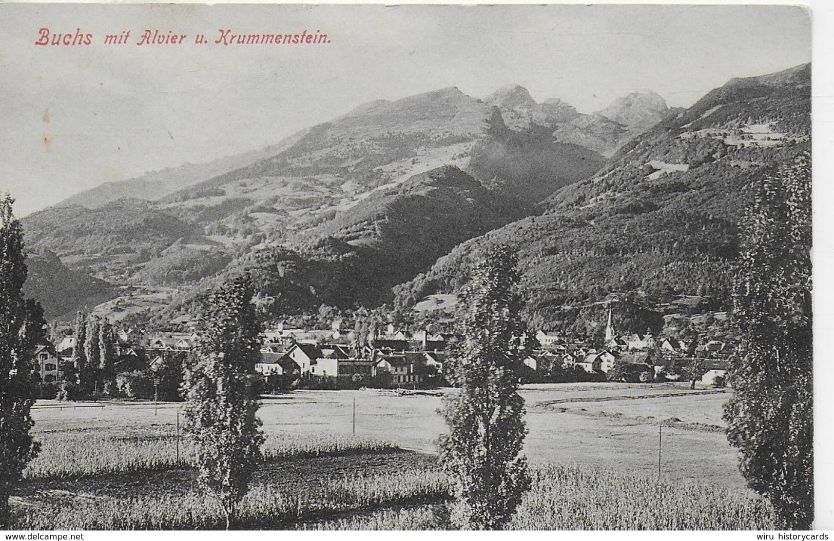 AK 0108  Buchs Mit Alvier Und Krummenstein Um 1908 - Sonstige & Ohne Zuordnung