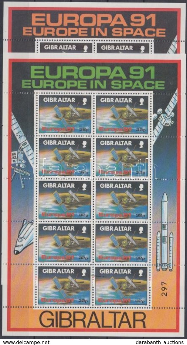 ** 1991 Europa CEPT Űrutazás Kisív Sor Mi 613-614 - Andere & Zonder Classificatie