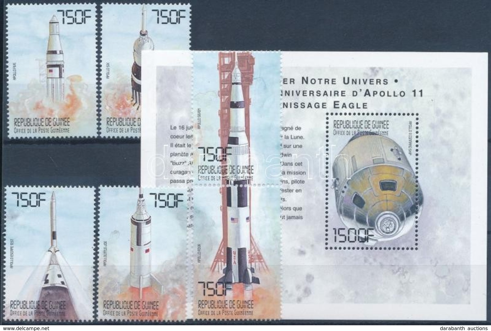 ** 1999 Az űrkutatás Története: Apollo-11 Sor 6 értéke Mi 2708-2713 + Blokk Mi 627 - Altri & Non Classificati