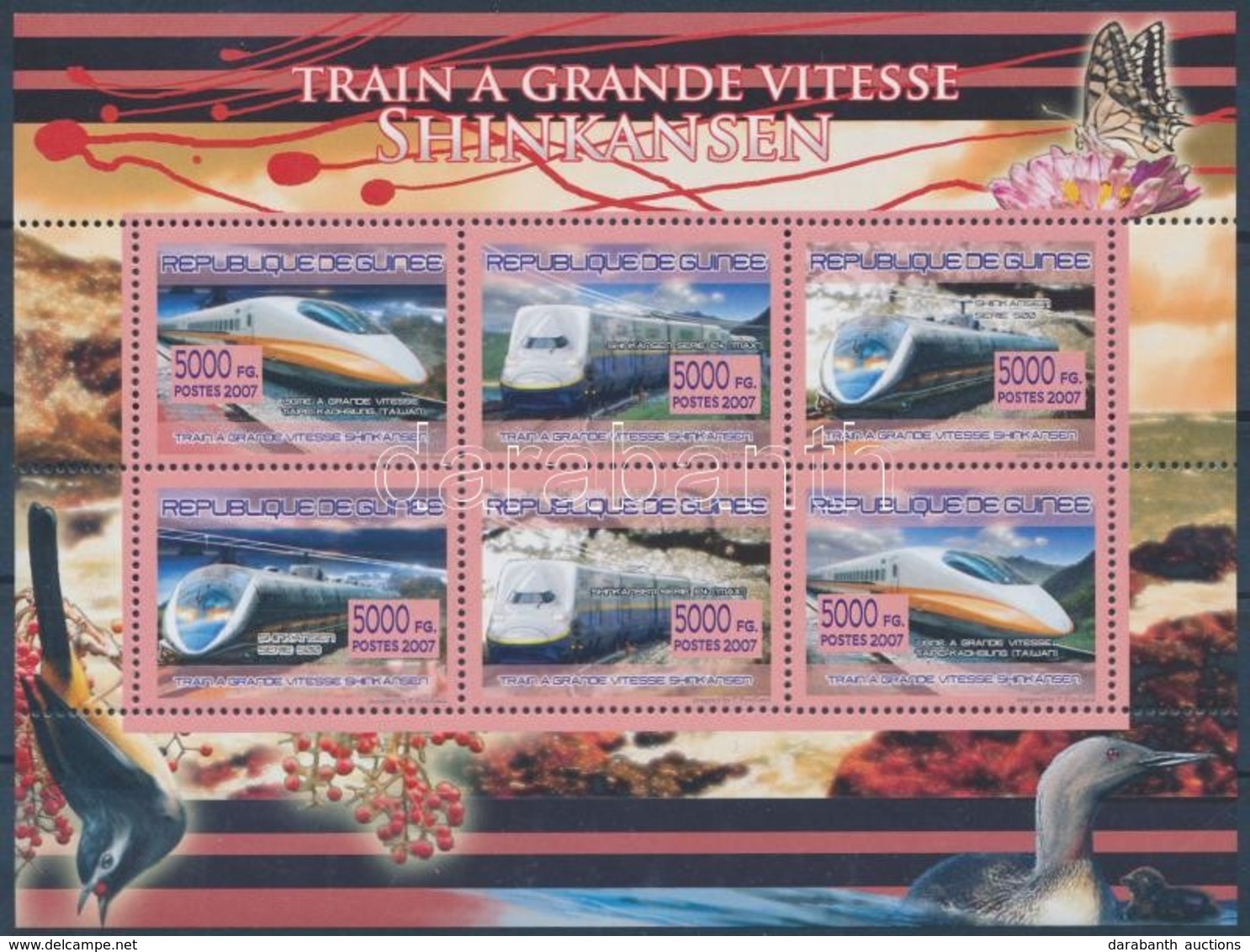 ** 2007 Shinkansen Vonatok Kisív Mi 5190-5195 - Andere & Zonder Classificatie