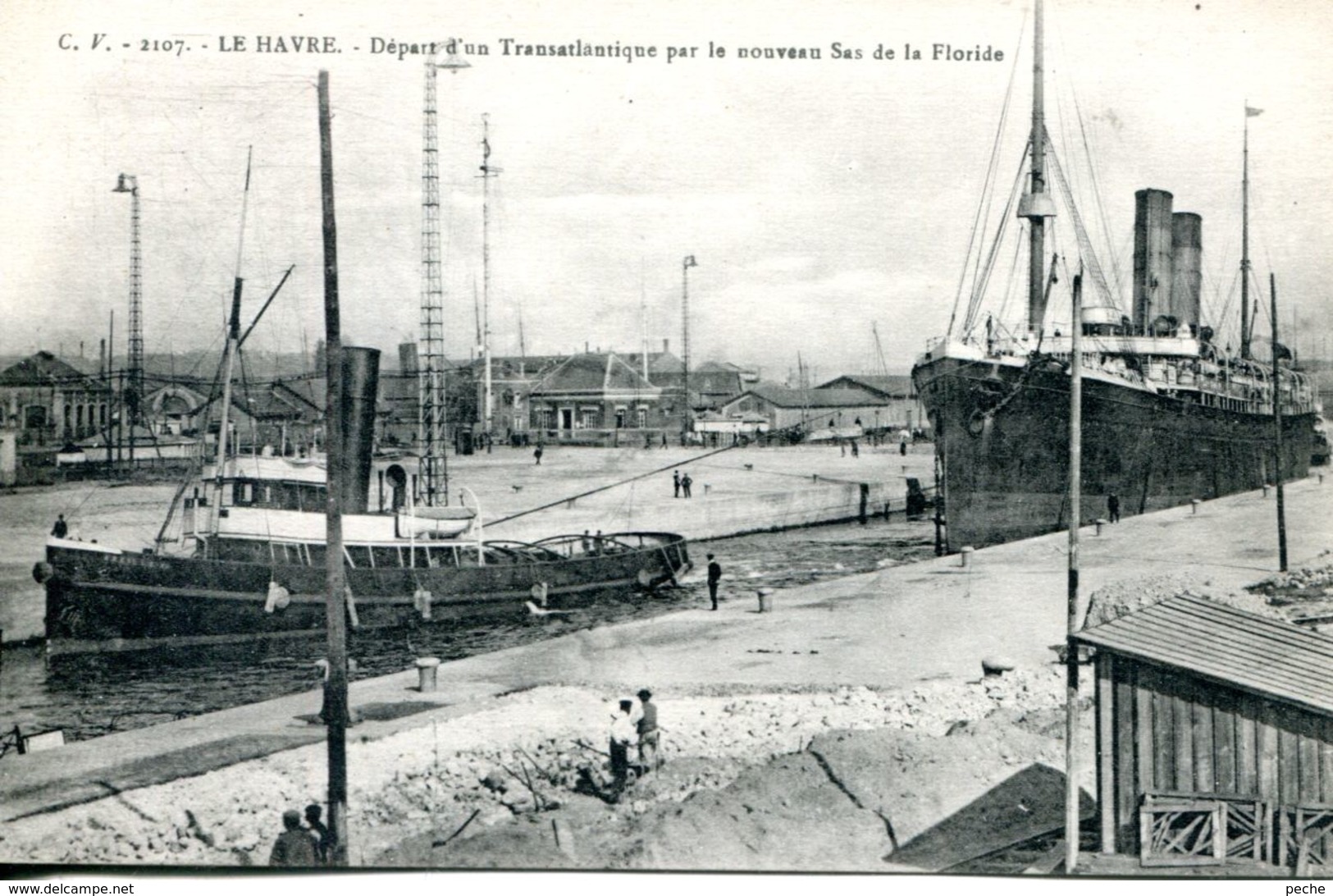 N°68147 -cpa Le Havre -remorqueur Abeille Départ D'un Transatlantique- - Remorqueurs