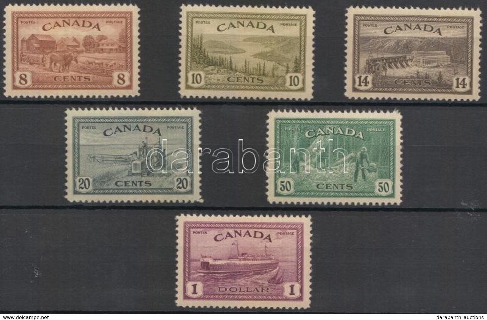 ** 1946 Forgalmi Bélyeg Sor / Definitive Stamp Set Mi 235-240 - Other & Unclassified