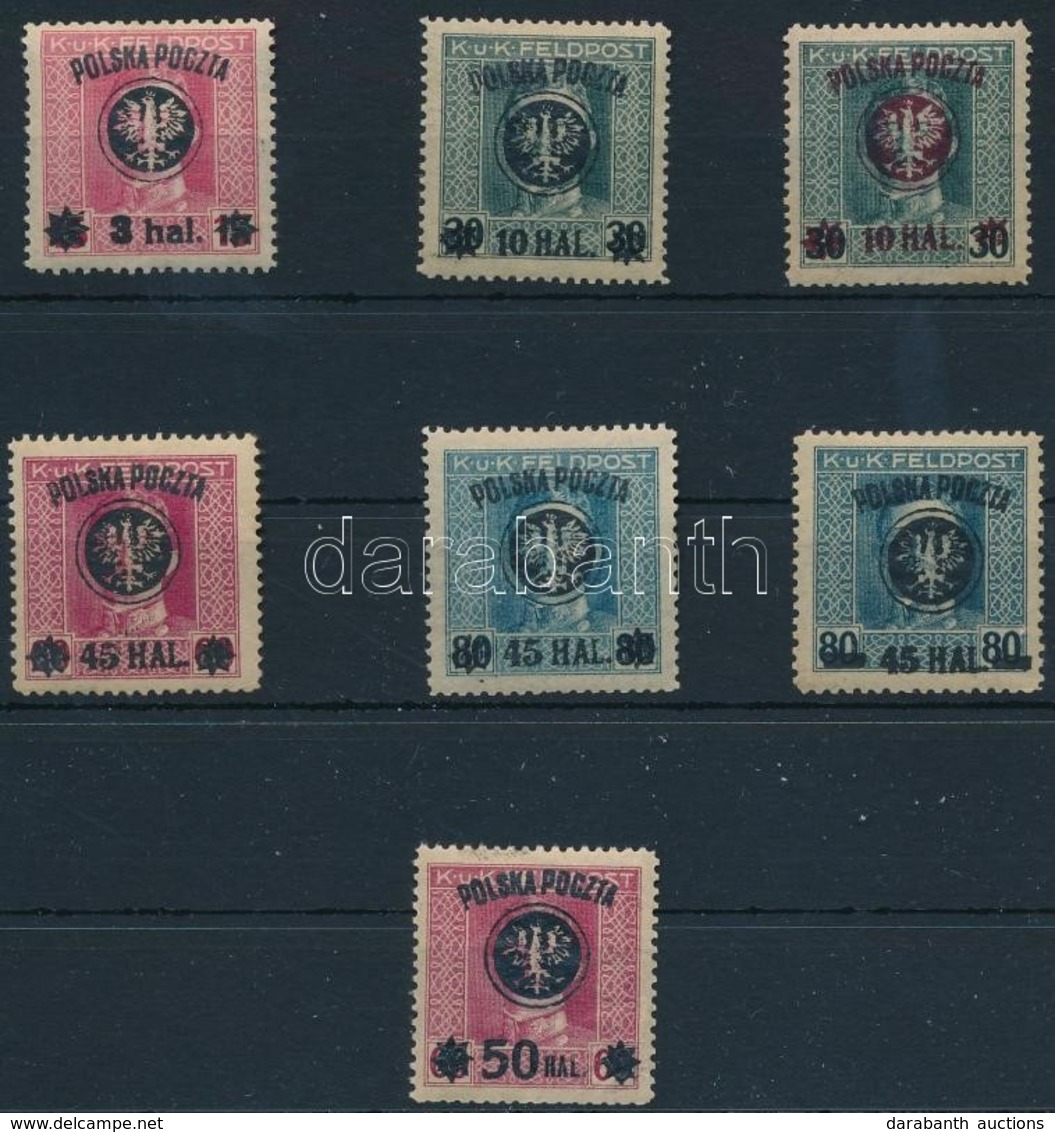 ** 1918 Forgalmi 7 érték Mi 21, 22 A+b, 24, 25 I+II, 26 - Andere & Zonder Classificatie