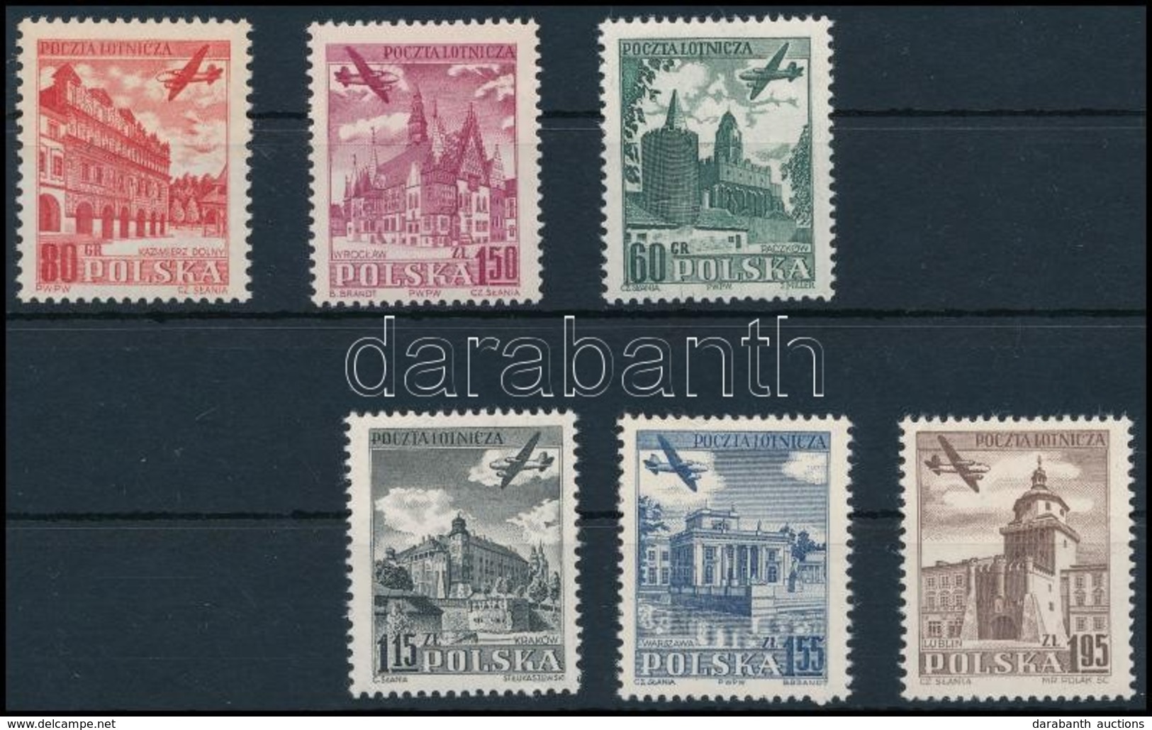 ** 1954 Repülők Sor,
Airplanes Set
Mi 855 A - 860 A - Sonstige & Ohne Zuordnung