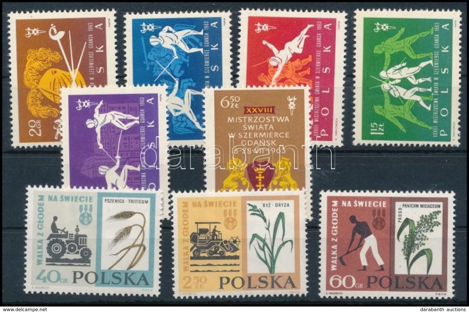 ** 1963 6 Sor, 1 Bélyeg, 1 Blokk,
6 Sets, 1 Block, 1 Block - Andere & Zonder Classificatie