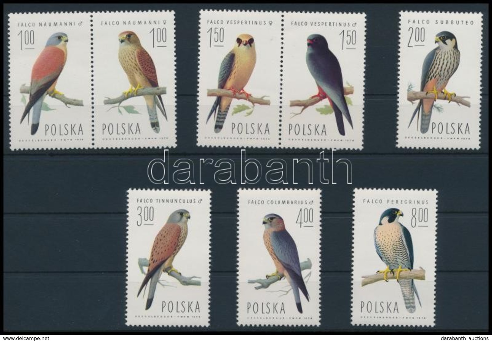 ** 1975 Madarak Sor,
Birds Set
Mi 2354 - 2361 - Andere & Zonder Classificatie