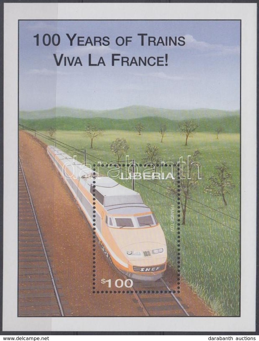 ** 2001 Vonatok 100 éve (Viva La France) Blokk Mi 389 - Andere & Zonder Classificatie
