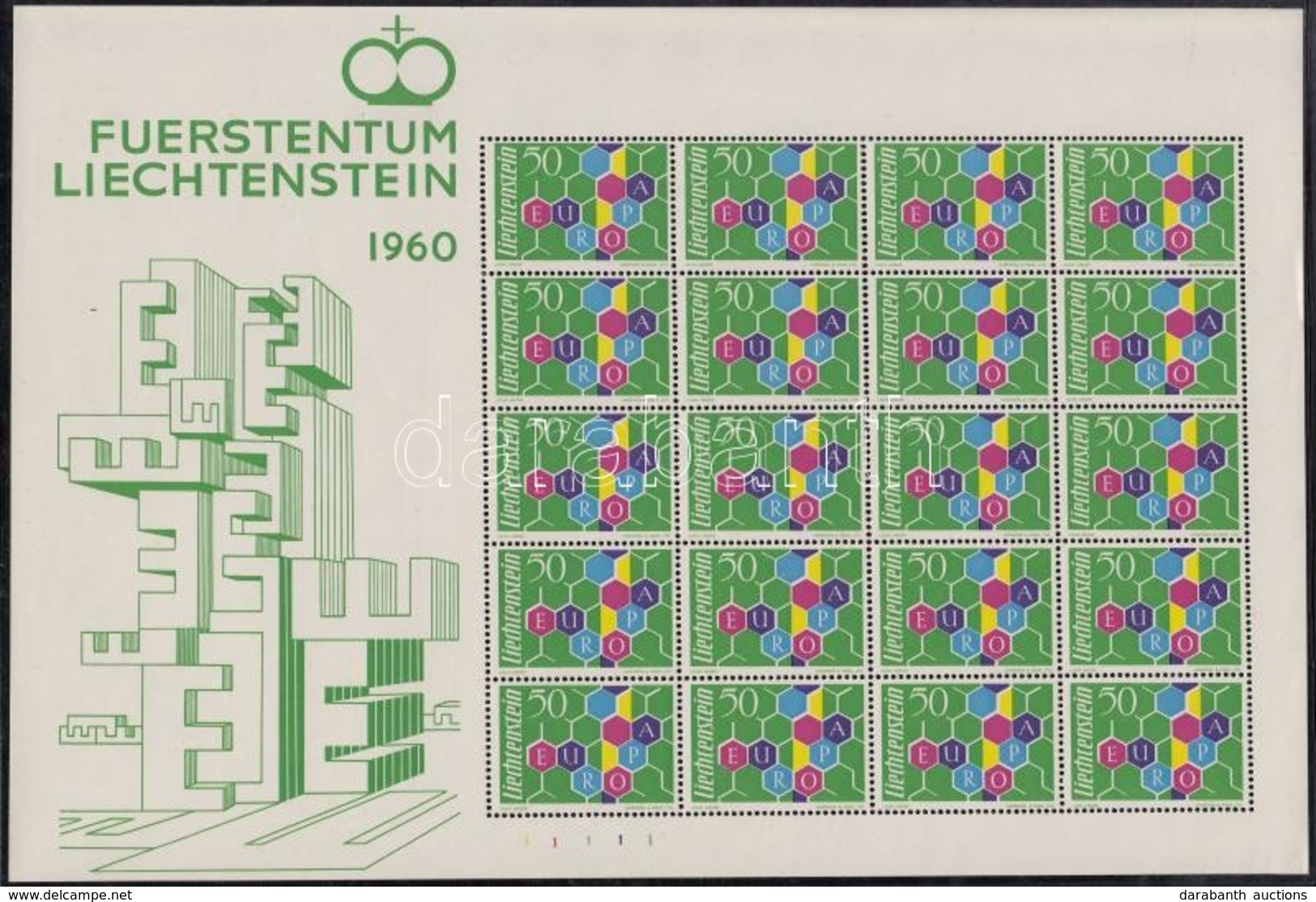 ** 1960 Europa CEPT Kisív / Mi 398 Minisheet - Andere & Zonder Classificatie