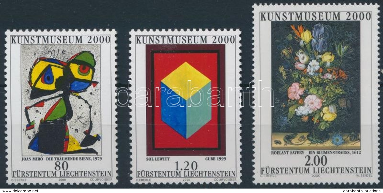 ** 2000 A Vaduz-i Szépművészeti Múzeum Megnyitása Sor Mi 1245-1247 - Andere & Zonder Classificatie