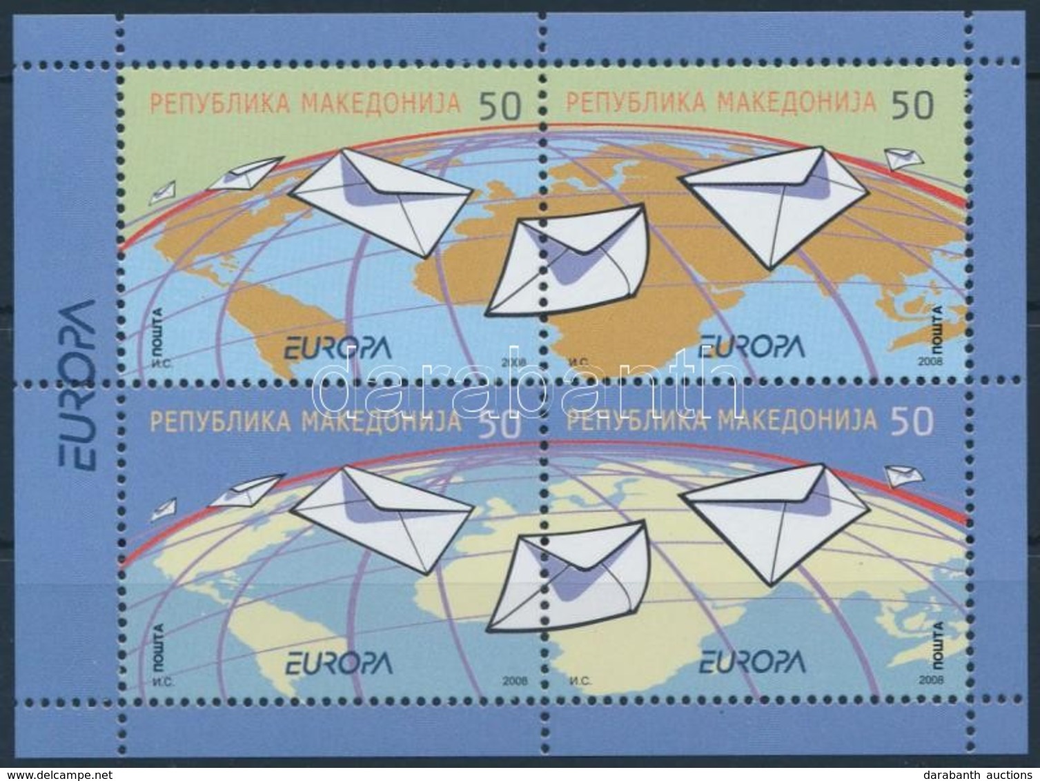 ** 2008 Levél Kisív,
Letter Minisheet
Mi 458-459 - Andere & Zonder Classificatie