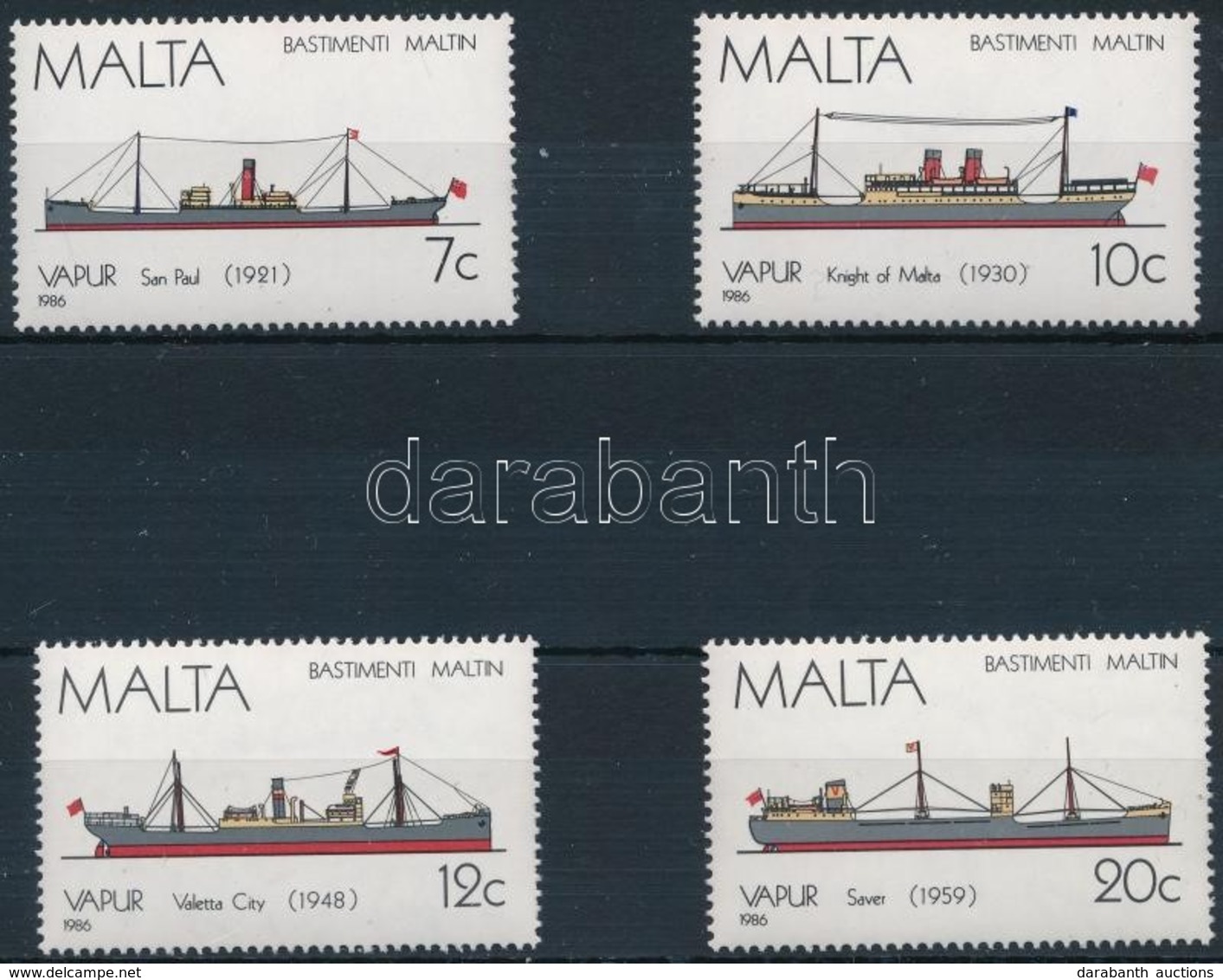 ** 1986 Hajó Sor,
Boat Set
Mi 758-761 - Other & Unclassified