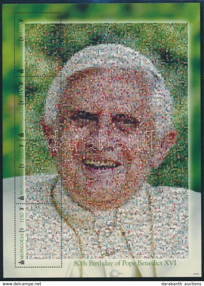 ** 2008 XVI. Benedek Pápa Kisív,
Pope Benedict XVI Minisheet
Mi 3679-3682 - Altri & Non Classificati