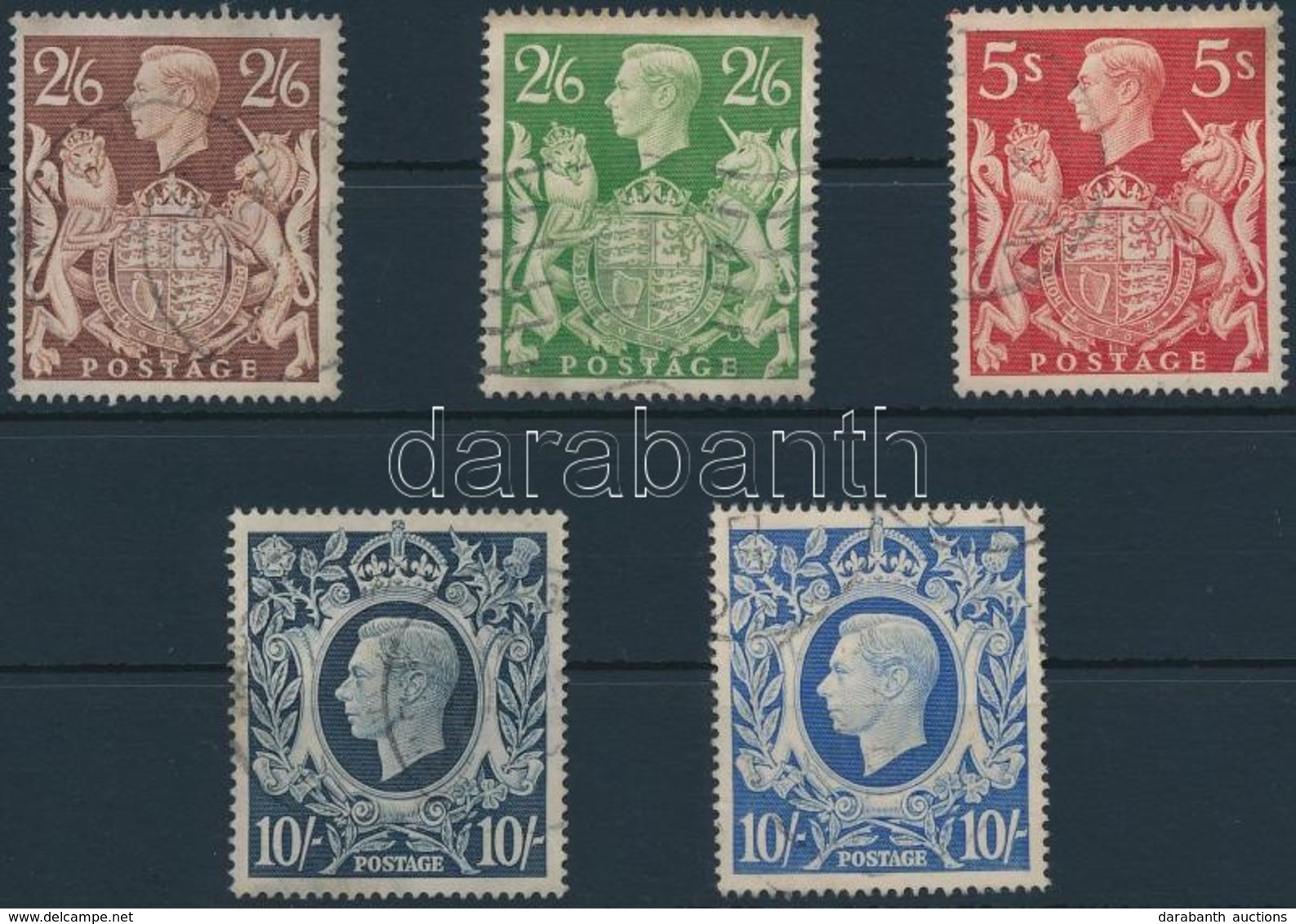 O 1939 VI. György,
George VI
Mi 212-214 + 228-229 - Other & Unclassified